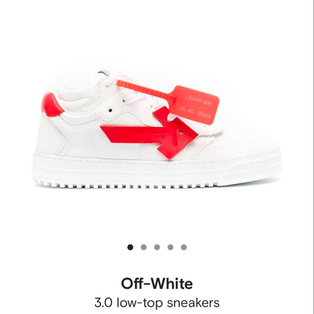 Off-White White 3.0 low top Sneakers with Red Highlights